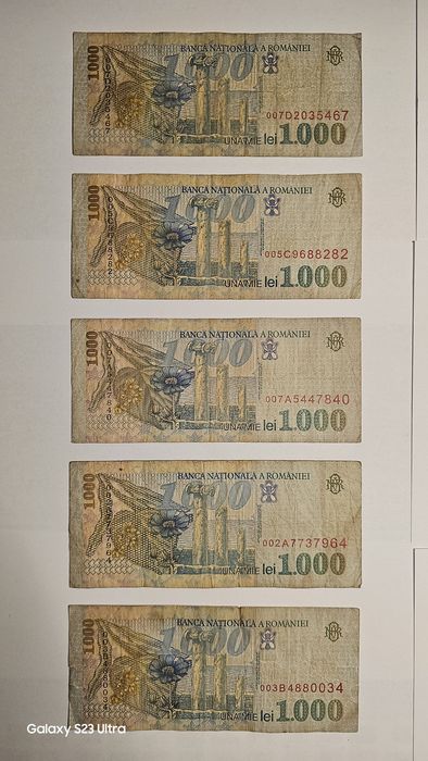 Bancnote vechi România – 1000  lei 1998 – BNR