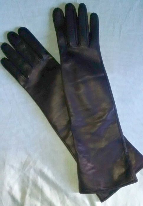 Manusi lungi piele 40 cm, piele nappa, marimea 6.5, 7, 7.5