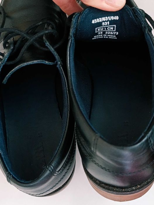 Pantofi oxford Zara ,mărimea 35 ,piele naturala