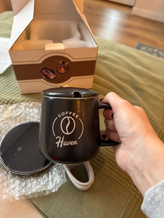 Cana Ceramica Auto-Incalzire si Incarcare Wireless Telefon