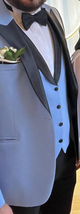 Vand costum slim fit (3 piese) de ginere nas nunta botez