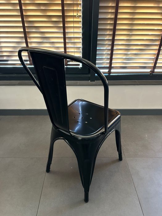 Метален трапезен стол с облегалка +24м гаранция