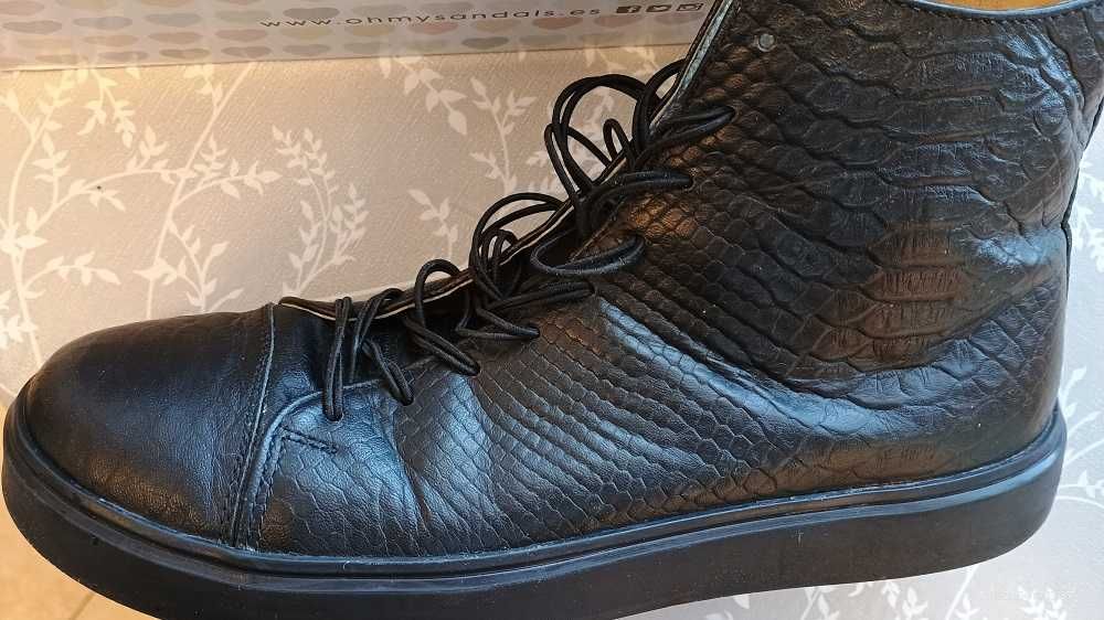 Дамски боти PULT от змийска естествена кожа