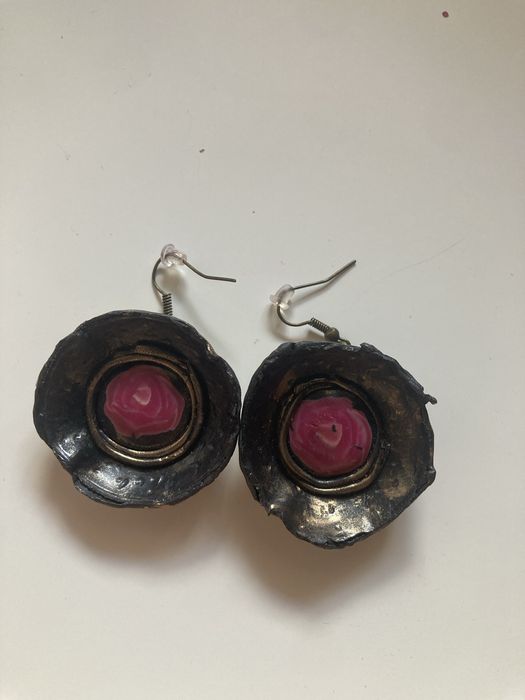 Комплект ръчно изработени обеци и гердан