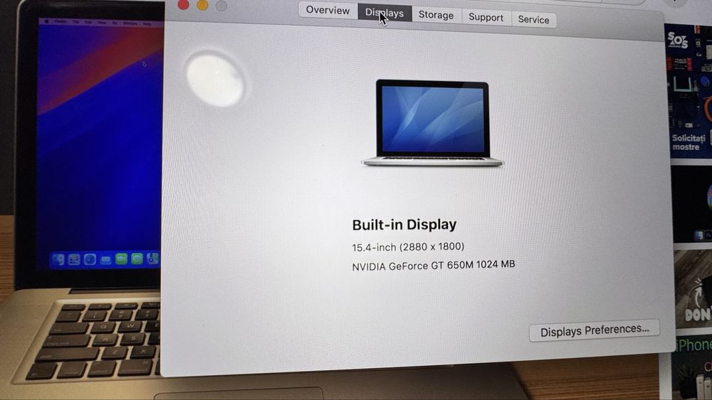 Macbook pro 15inch,retina ,2012 256gb, ram16gb,intel i7