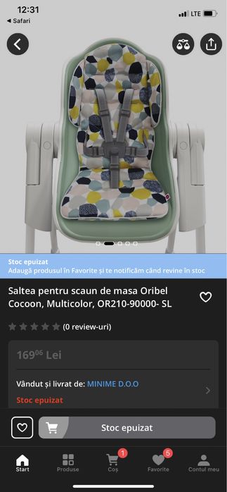 Scaun de masa bebelusi