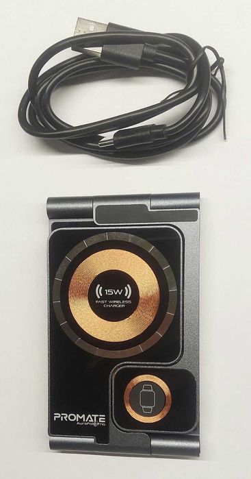 Зарядна станция ProMate AURAFOLD TRIO 15W Magsafe 3in1 Черна ЗАРЯДНО