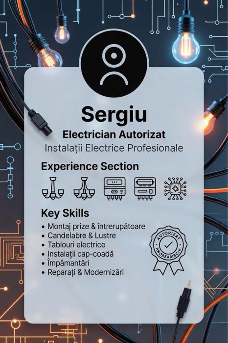 Electrician - Montaj Prize, Lustre, Tablouri, Instalații Complete
