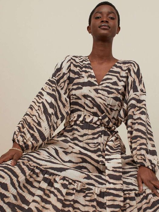 H&M рокля животински принт р-р Л