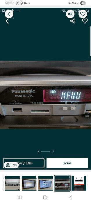 Vând blurayrecorder Panasonic