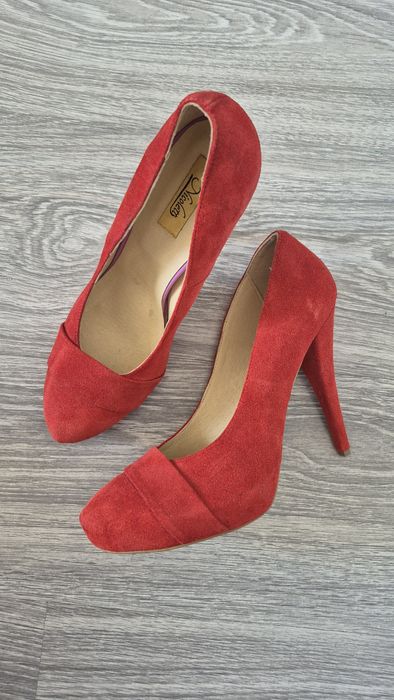 Pantofi rosii dama 39 piele noi