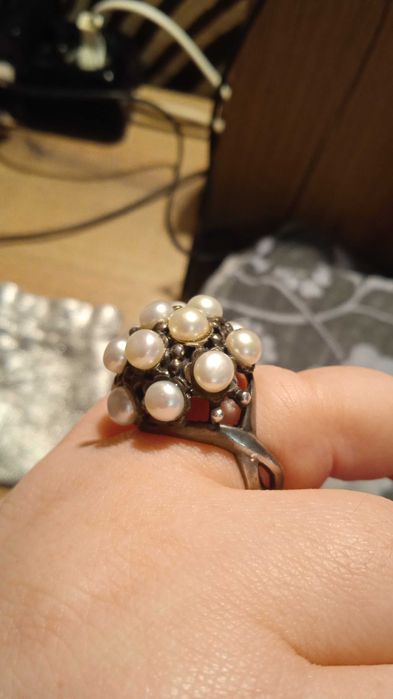 Сребъре пръстен с перли
