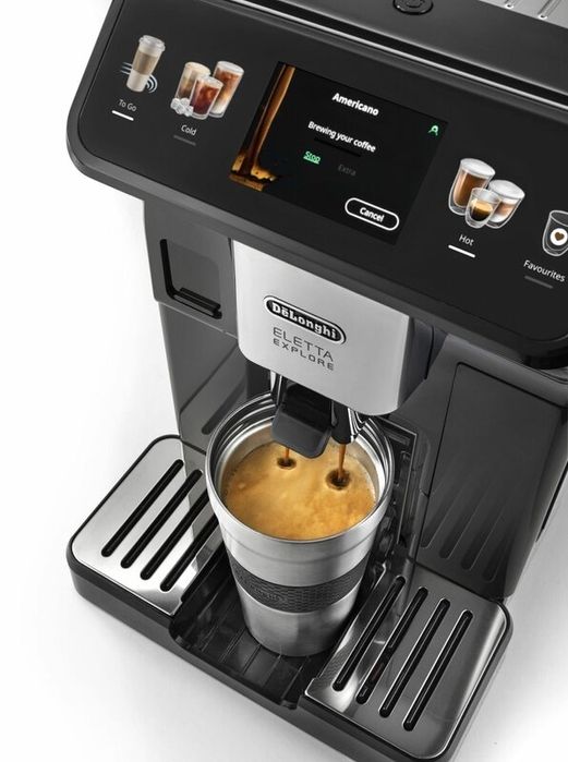 Кофемашина DeLonghi ECAM450.55. G цвет черный мощность 1450Вт