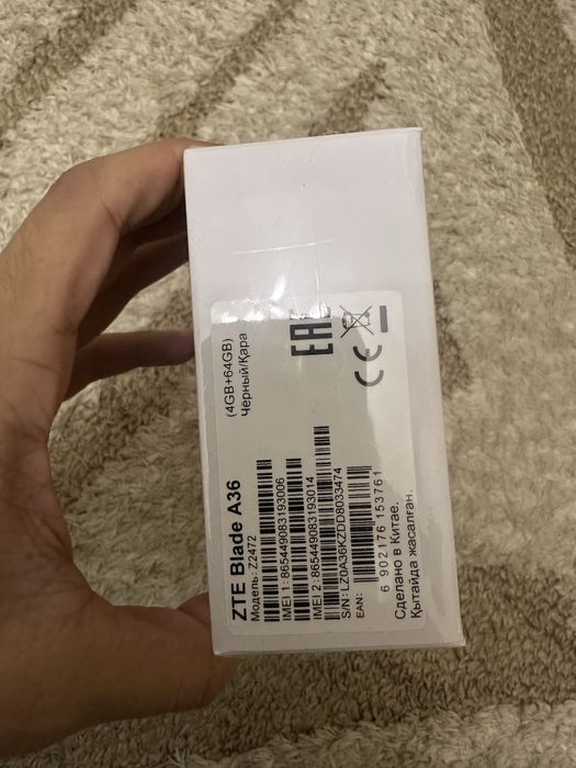 Продается телефон ZTE Blade А36 12 ГБ/64 ГБ черный