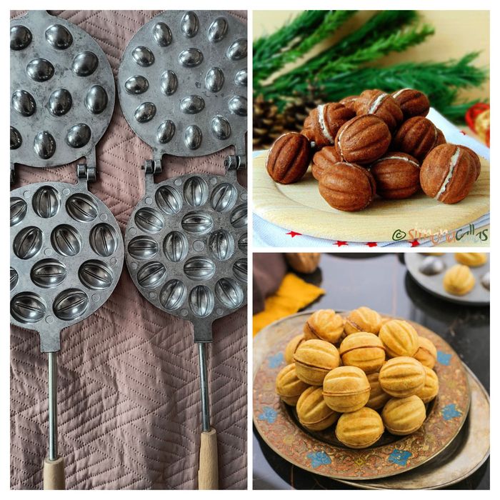 Forma din aluminiu  pentru nuci, faguri, cosulete, ciupercute, gofre