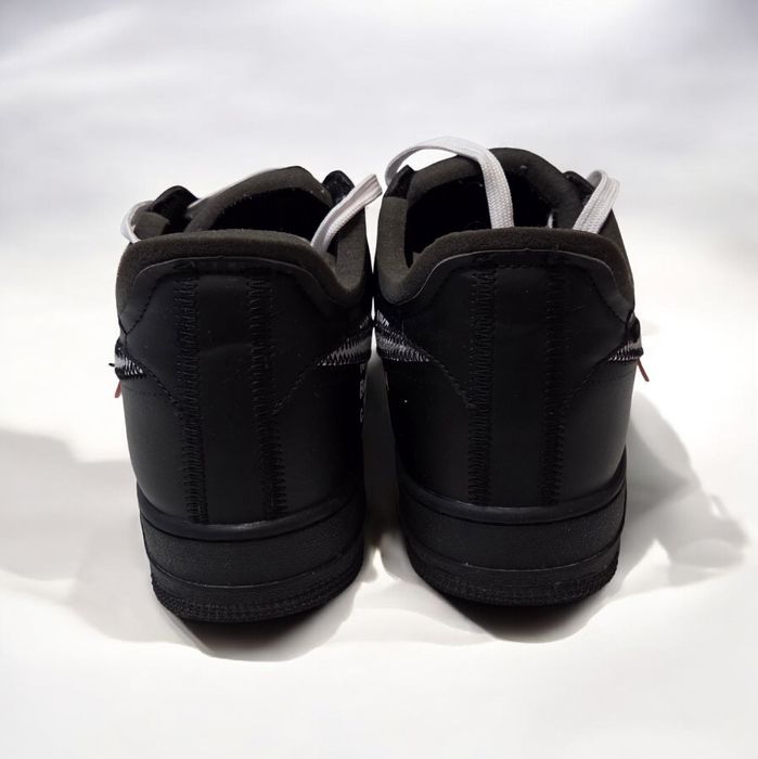 Adidasi Nike Air Force 1 Low x Off-White Black Silver Streetwear Fashi