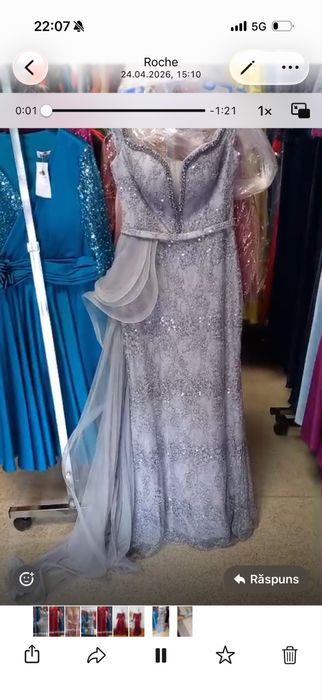 Rochie dantela  gri