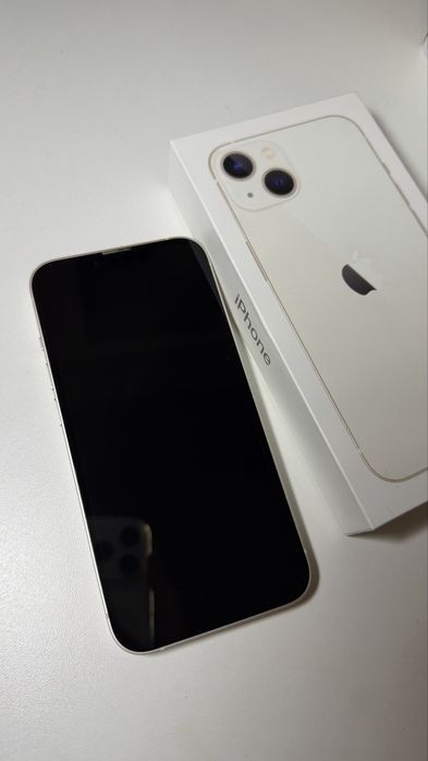 iPhone 13 128 ГБ, белый, 75% АКБ, коробка