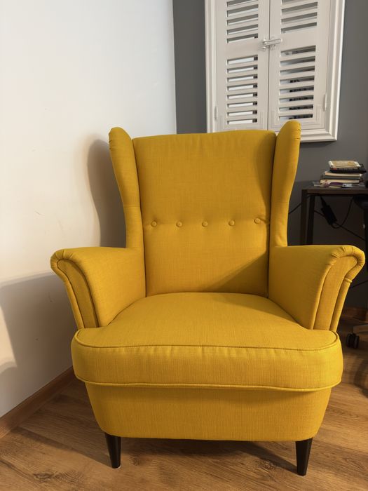Fotoliu Ikea STRANDMON + taburet - stare foarte buna