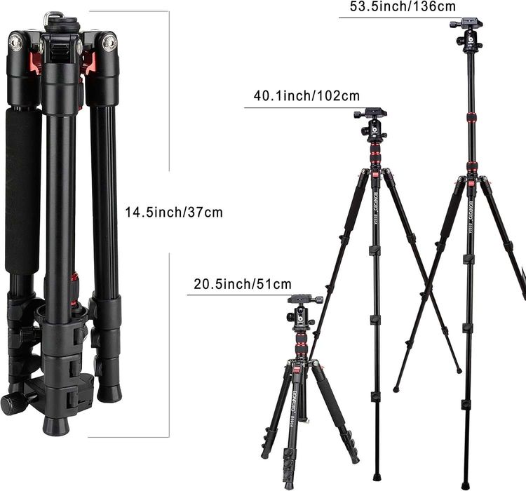 Trepied camere foto din aluminiu/fibră carbon BONFOTO B690A,sigilat