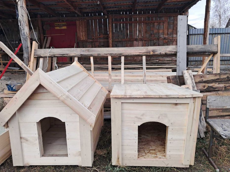 собачьи  будки в ассортименте: утепленные и простые