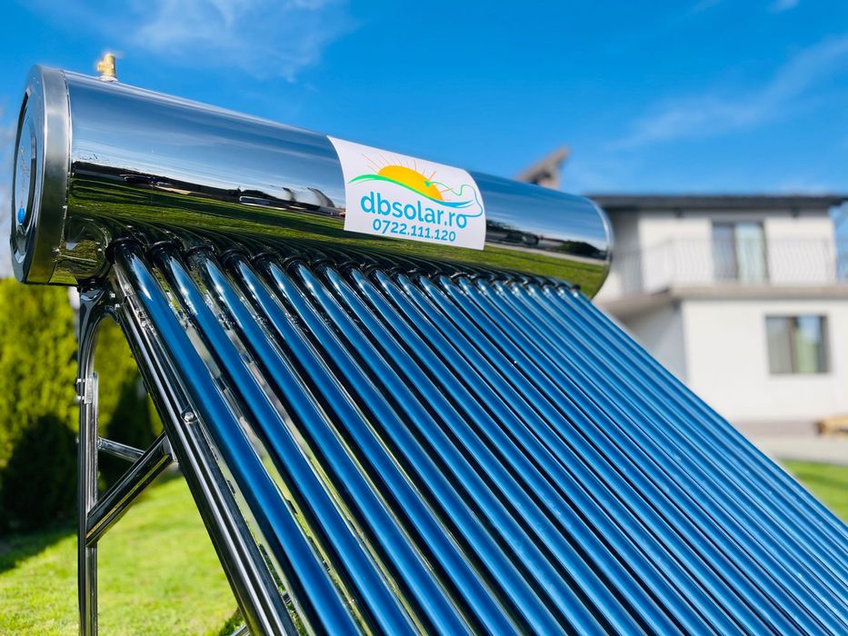 Panou Serpentina Solar apa calda Presurizat Cu 150L INOX 15 tuburi