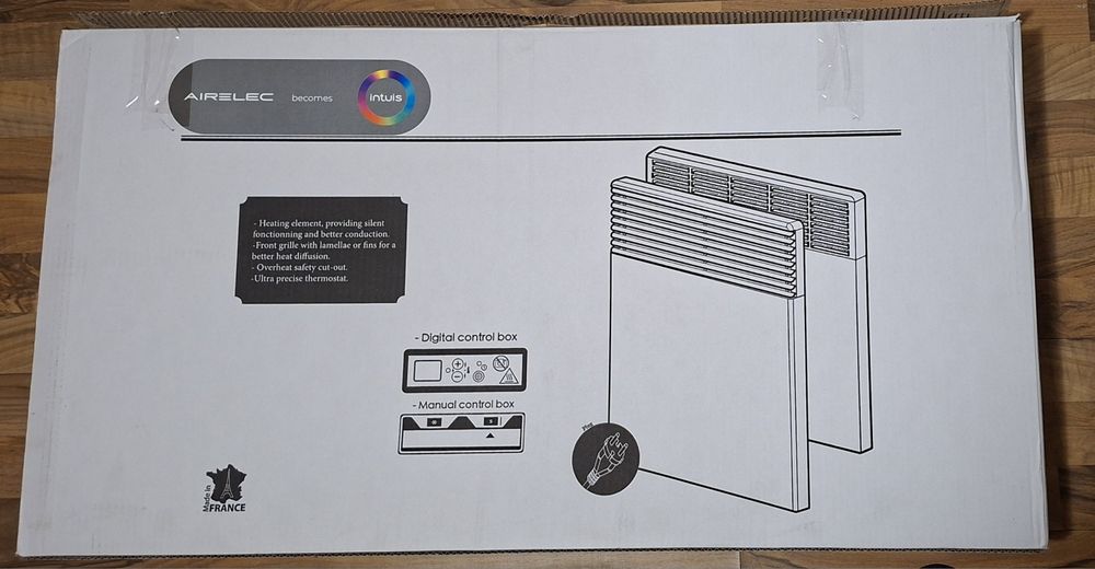 Чисто нов, в гаранция,  конвектор AIRELEC BASIC PRO 2500W ОТОПЛЯЕМА ПЛ