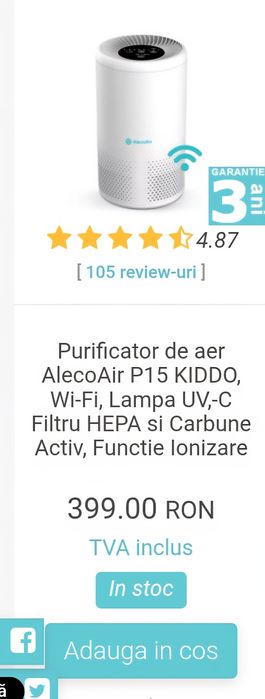 Purificator aer Alecoair