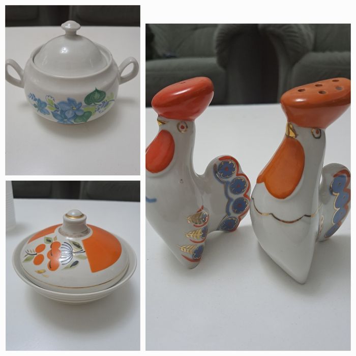 Сахарницы, масленки, солонки/перечницы, посуда, фарфор СССР
