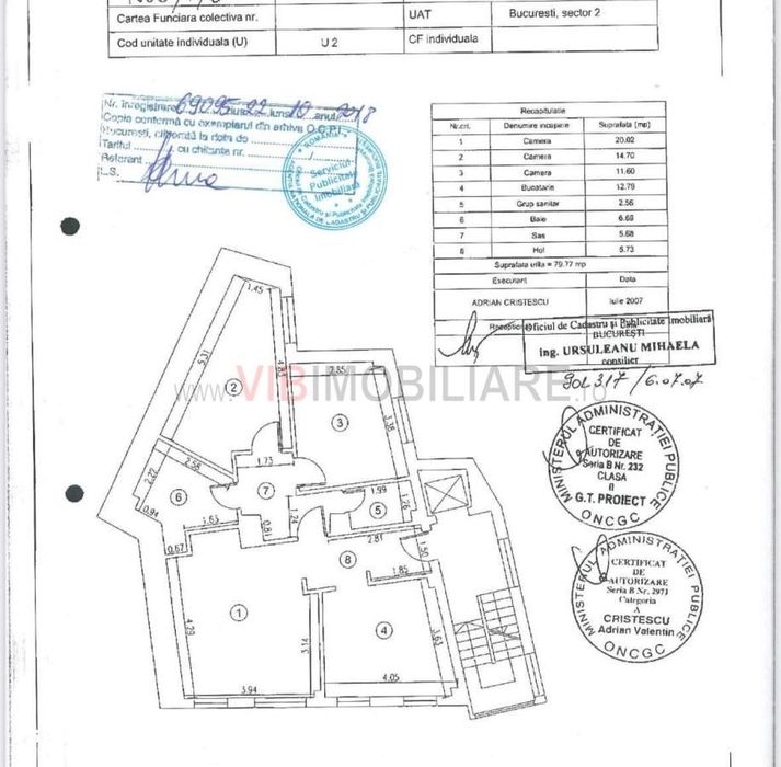 3 camere - Bloc Nou - Eminescu - 80 mp