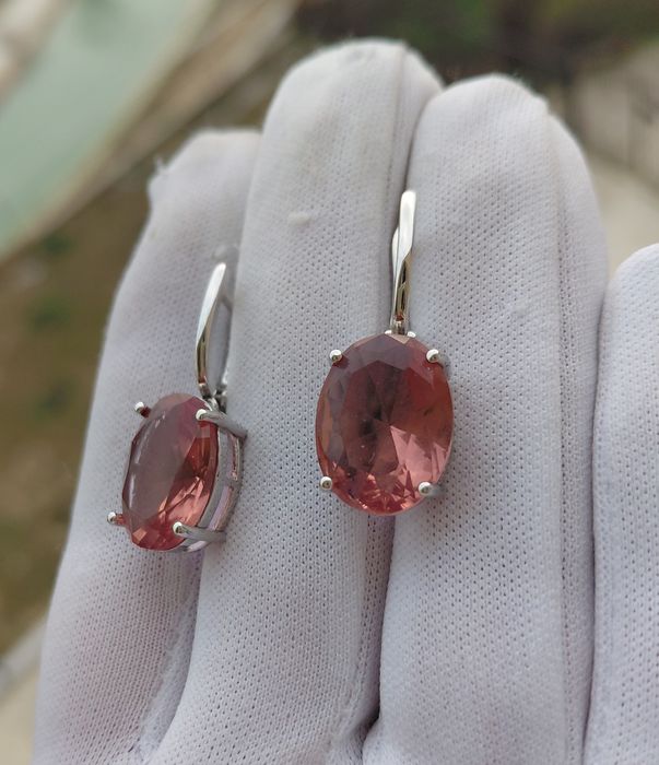 Серьги  Султанит Серебро 925.