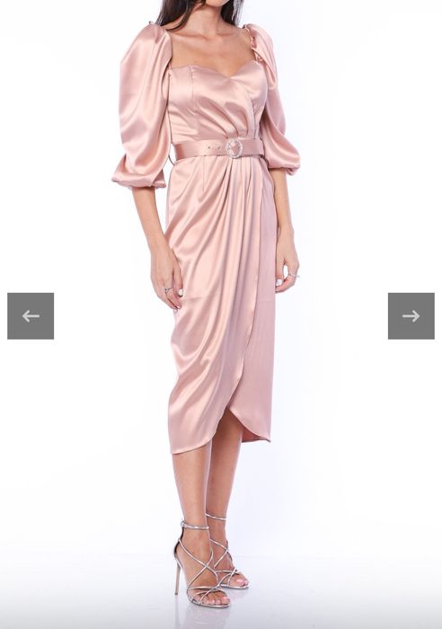 Rochie saten lungime midi