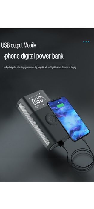 Дигитален компресор за автомобил, за помпане на гуми, LED дисплей