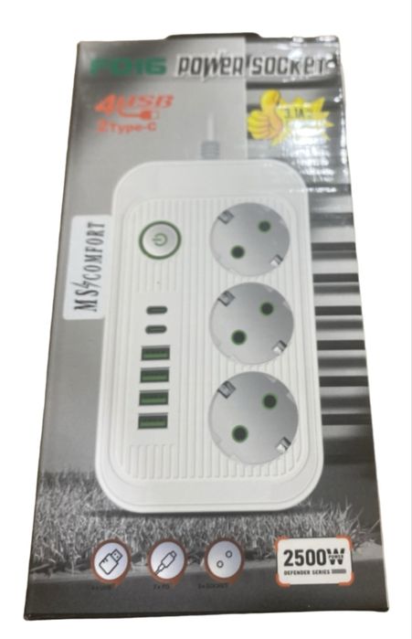 Сетевой фильтр MS Comfort F016 2 м