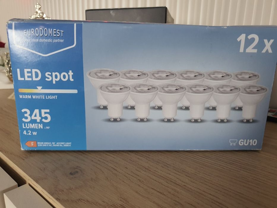 Eurodomest LED Spot GU10, 4,2 W, 345 lm, 3000 K, set de 12 bucăți
