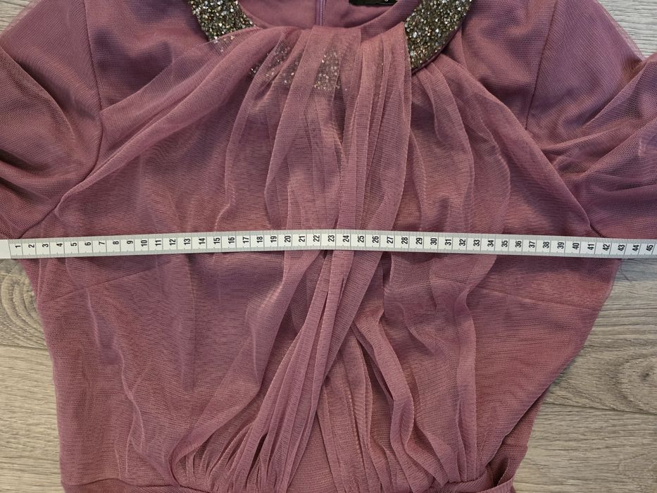 Официална дамска рокля - пепел от рози - 38 размер