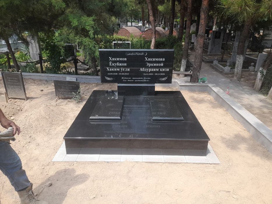 Памятники из черного гранита габбро