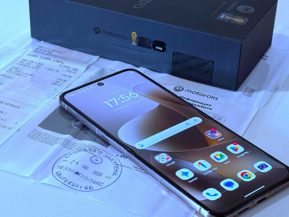Бартер! НОВ! 24м.Гаранция! Motorola Razr 70 Ultra 512/16GB Pantone Cocoa (Дърво)