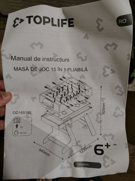 Set masa de jocuri 15 in 1 Top Life