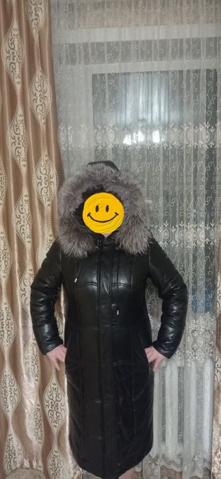 Зимняя куртка экокожа