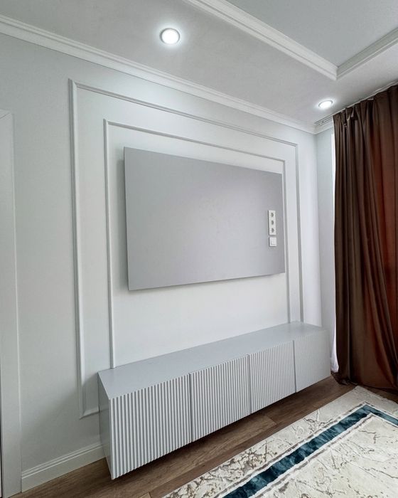 Гибкий мрамор,Тв зона установка