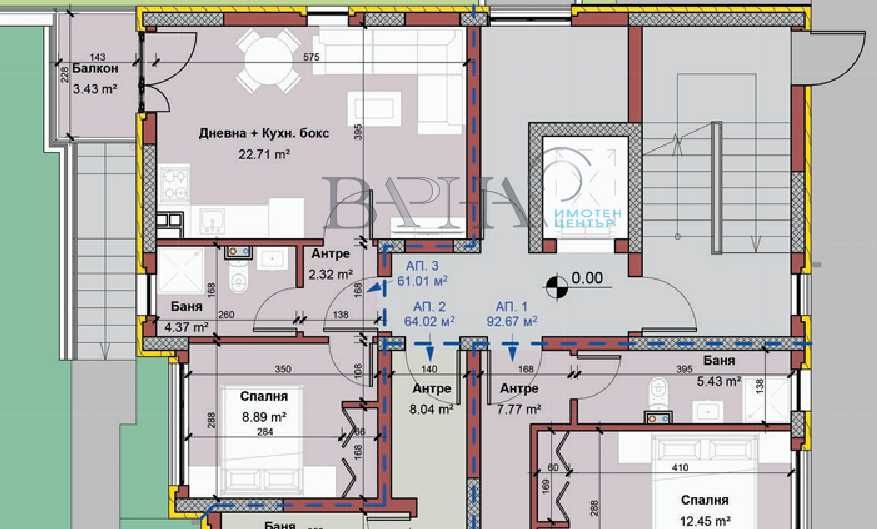 Продава се Двустаен апартамент в Варна, Център - 61 кв.м за 953 €/кв.м - Снимка #9
