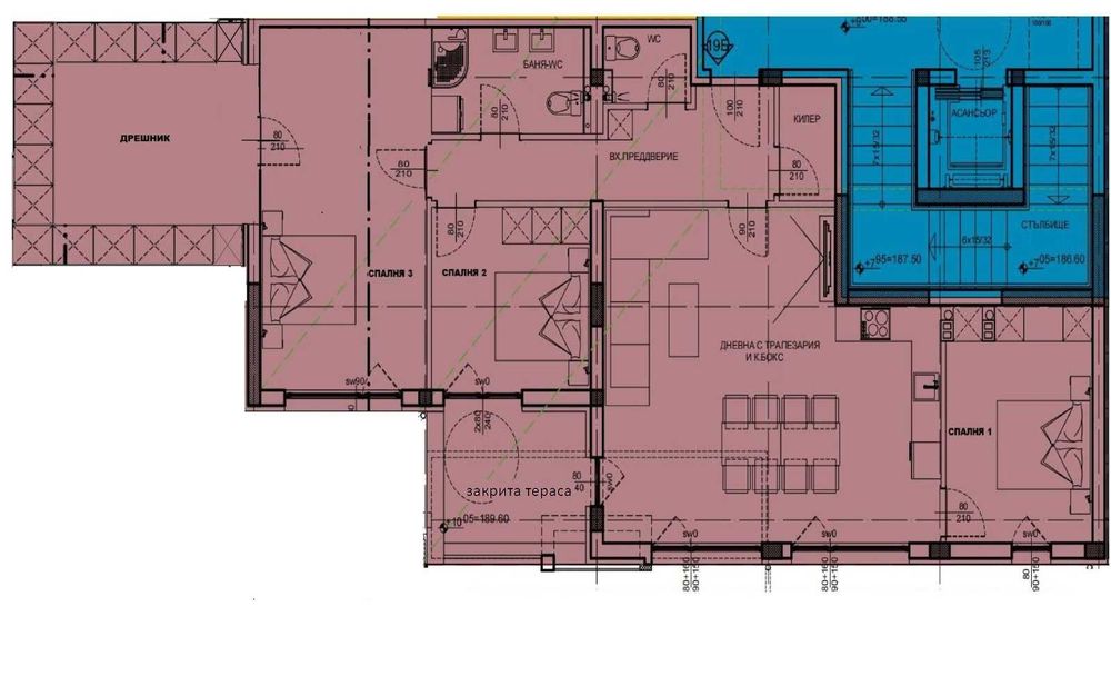 Продава се Четиристаен апартамент в Търговище, Запад 3 - 155 кв.м за 1142 €/кв.м - Снимка #3