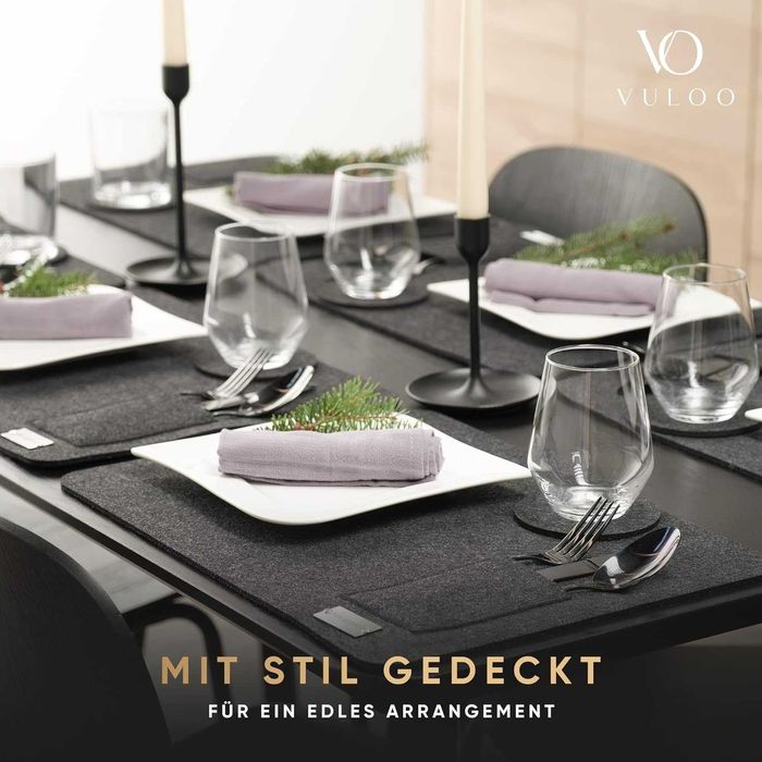 Подложки за маса 6 броя, филц, 44х32 см, сет за маса