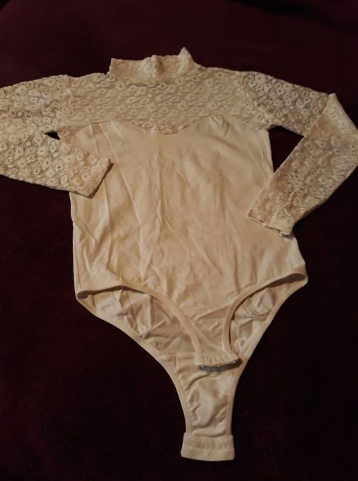 Pink Angel Ново Бяло Боди-S r/r