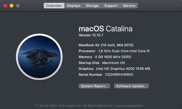 MacBook Air 13 - Mid 2012