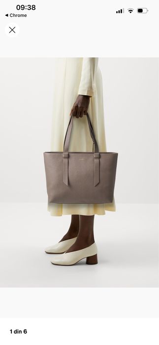 Geanta tote Coccinelle Malory medie Warm Taupe