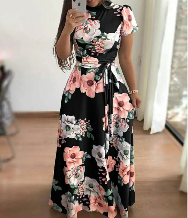 Rochie lunga florala dama