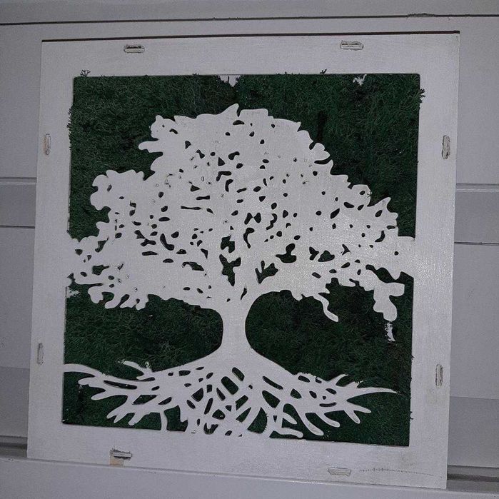 Tablou Copacul Vietii licheni stabilizati 30X30cm