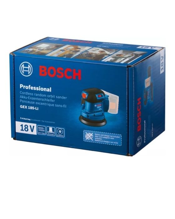 Шлифовальная машина Bosch GEX 185-li